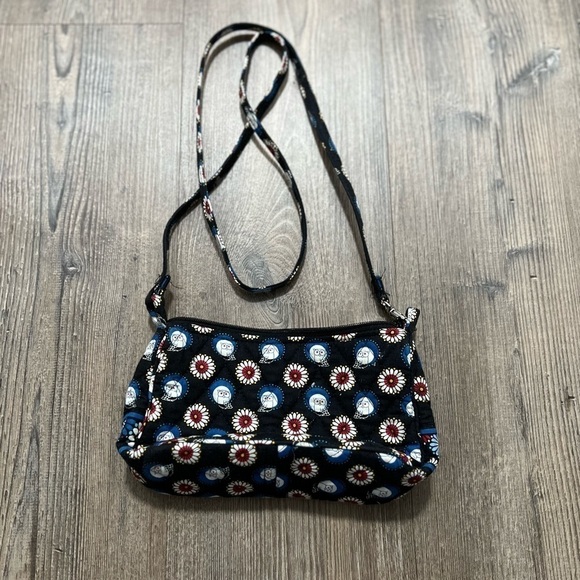 Vera Bradley Handbags - Vera Bradley Women's Small Blue Crossbody Bag 7x5x2 Night Owl Pattern Quilted